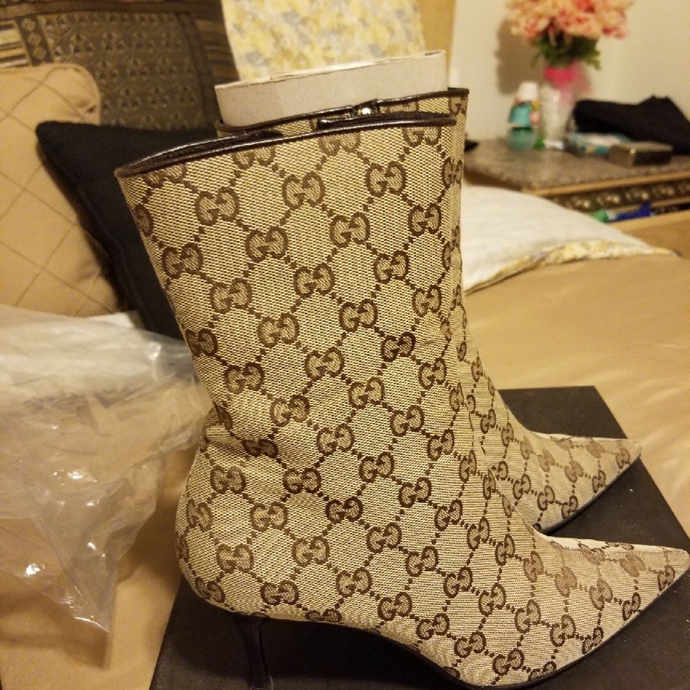 Gucci Monogram booties